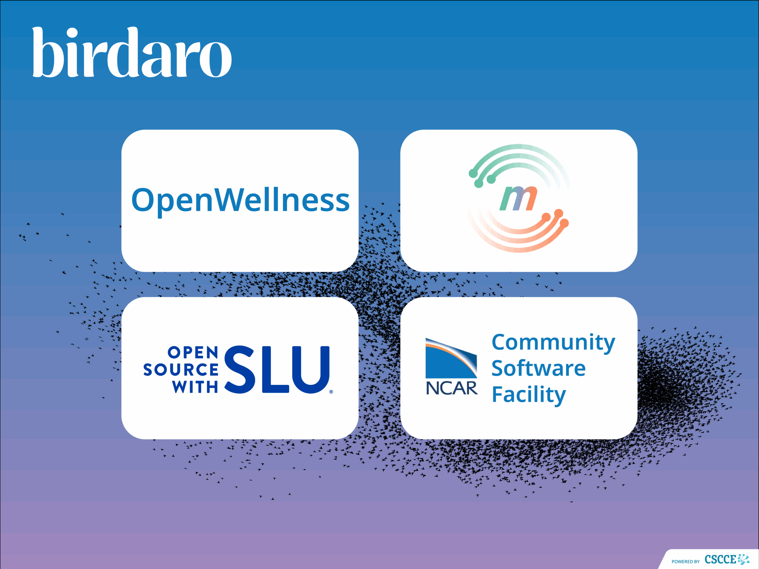 A collage of project logos, including OpenWellness, movement, Open Source with SLU, and the NCA Community Software Facility
